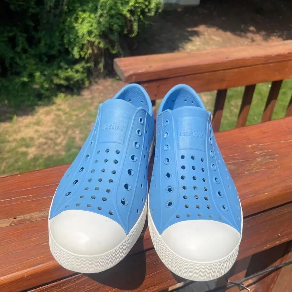 Native Shoes Youth 3 Jefferson Baby Blue White Water Sandals